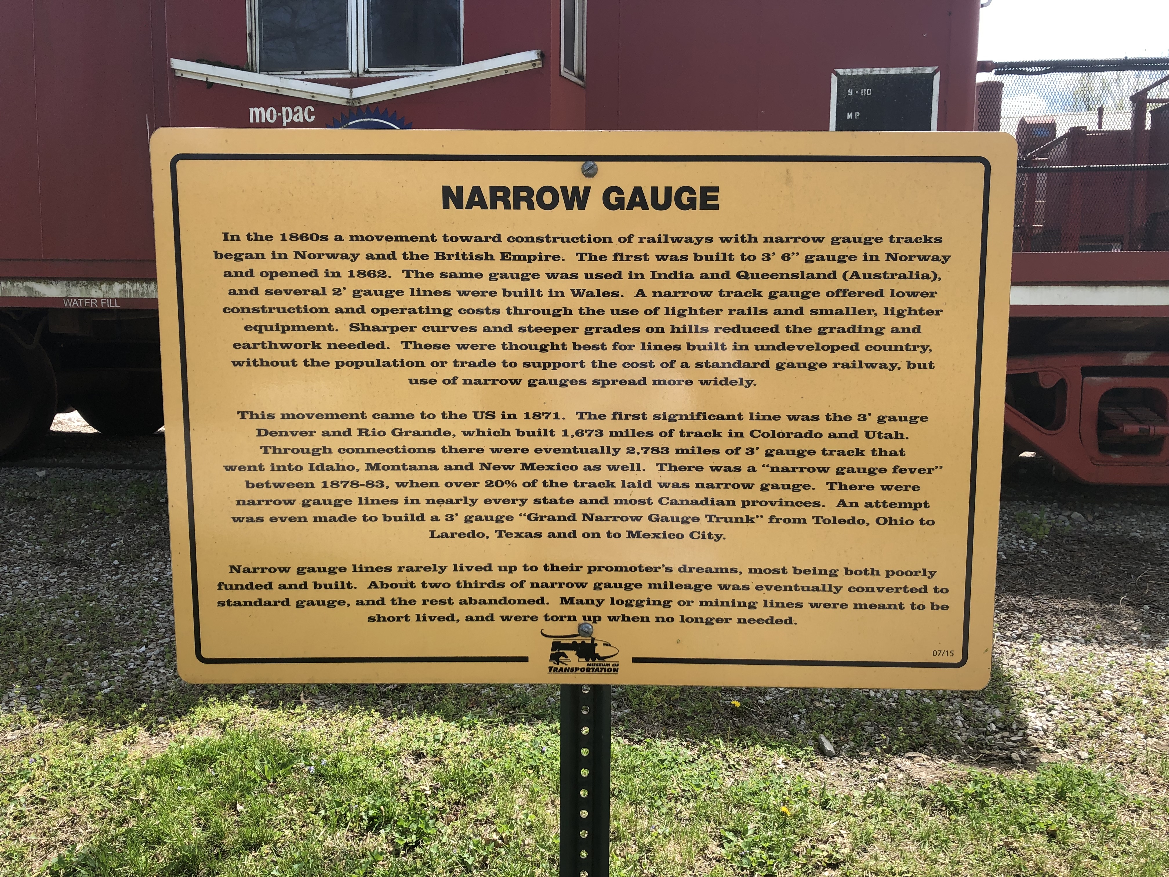 Narrow Gauge Marker