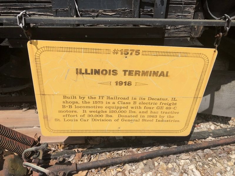 Illinois Terminal #1575 Marker image. Click for full size.