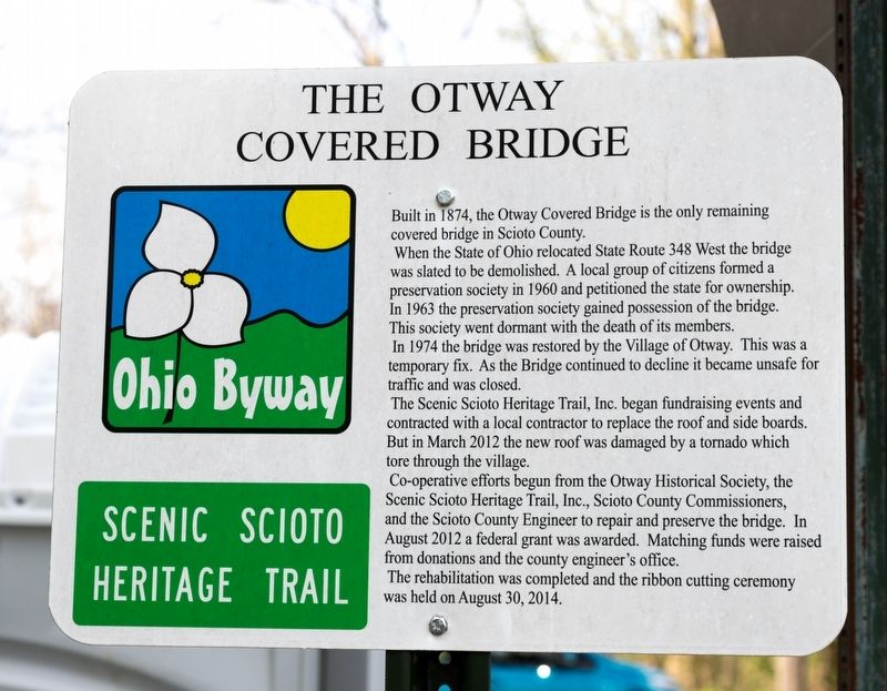 The Otway Covered Bridge Marker image. Click for full size.