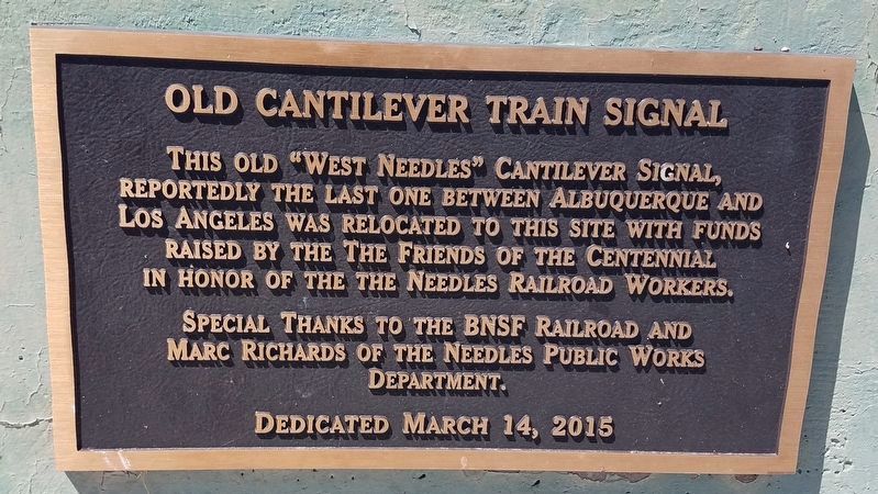 Old Cantilever Train Signal Marker image. Click for full size.