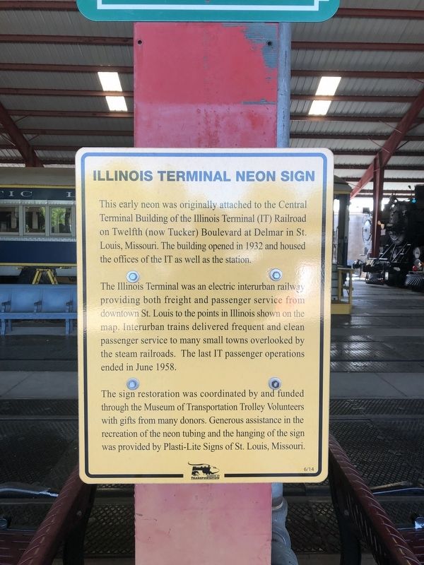 Illinois Terminal Neon Sign Marker image. Click for full size.