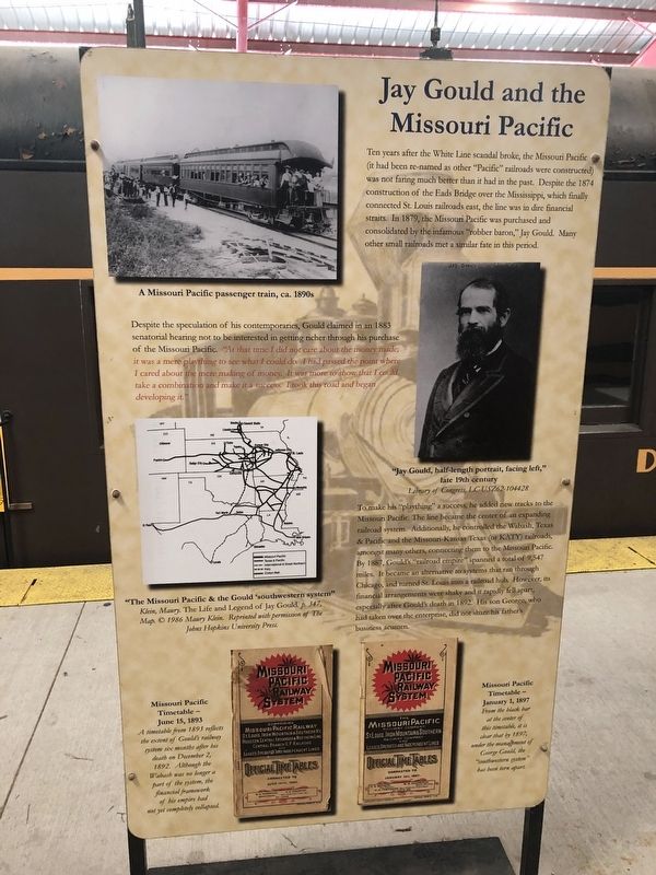 Jay Gould and the Missouri Pacific Marker image. Click for full size.