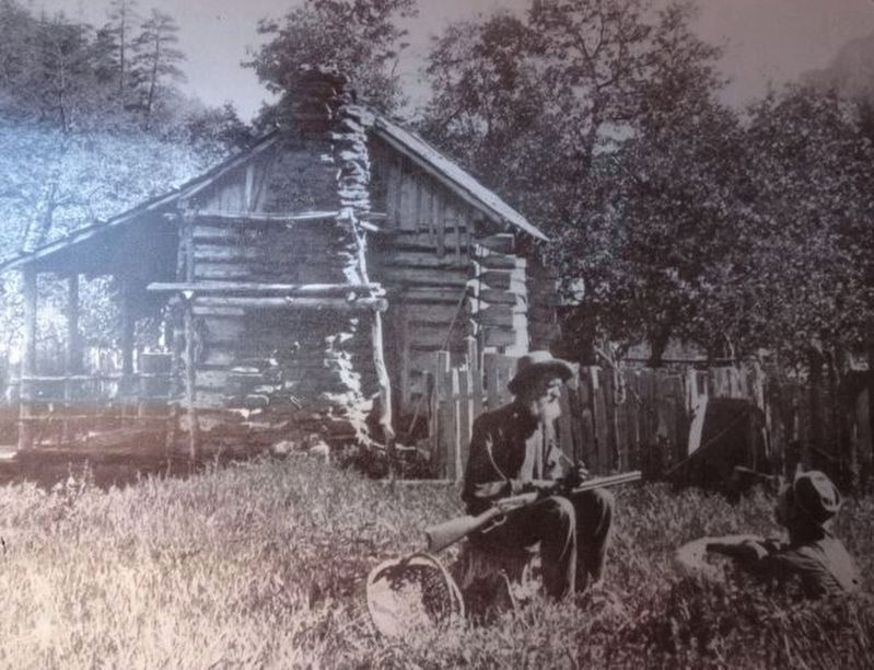 Bear Howard's Cabin - circa. 1890 image. Click for full size.