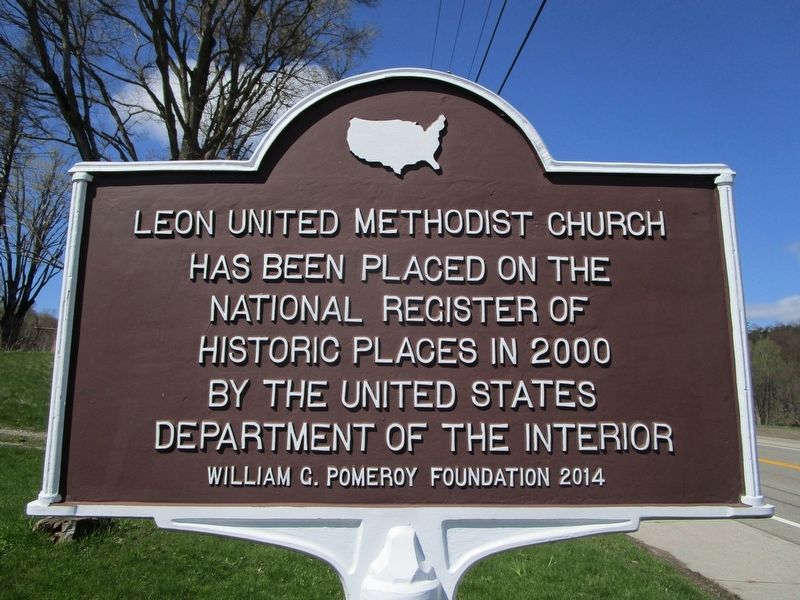 Leon United Methodist Church Marker image. Click for full size.