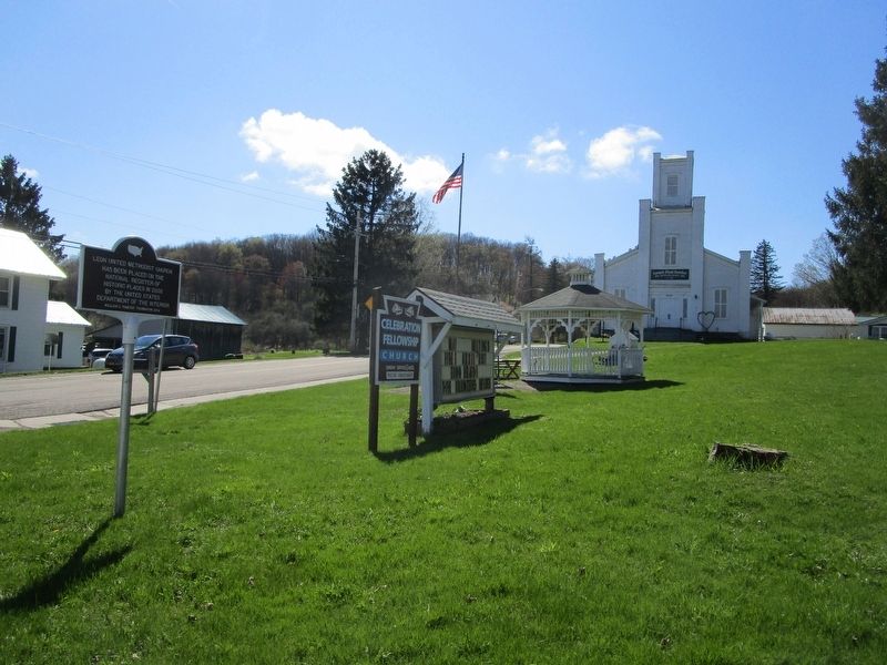 Leon United Methodist Church & Marker. Click for full size. Leon United Methodist Church & Marker image. Click for full size.