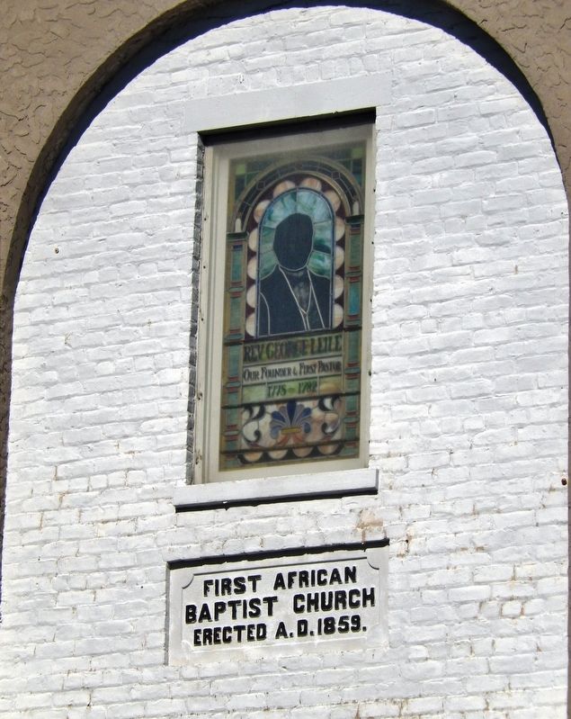 First African Baptist Church (<i>front detail</i>) image. Click for full size.