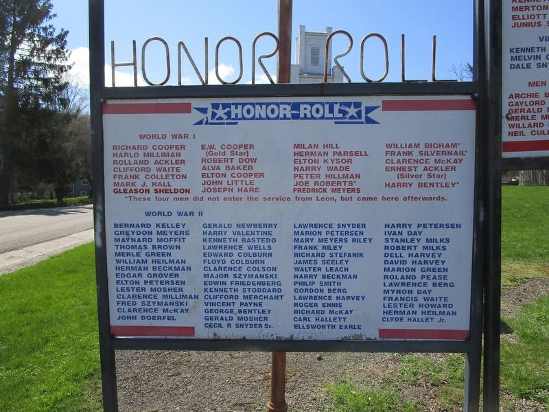 Leon Honor Roll image. Click for full size.
