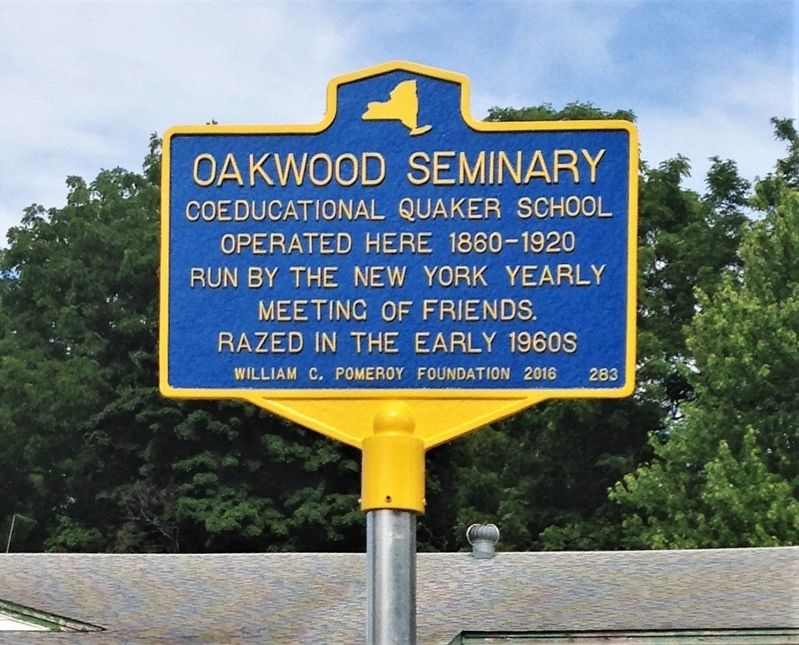 Oakwood Seminary Marker. Click for full size. Oakwood Seminary Marker image. Click for full size.