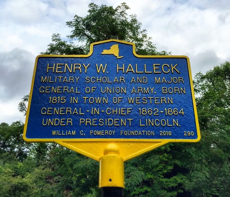 Henry W. Halleck Marker. Click for full size. Henry W. Halleck Marker image. Click for full size.