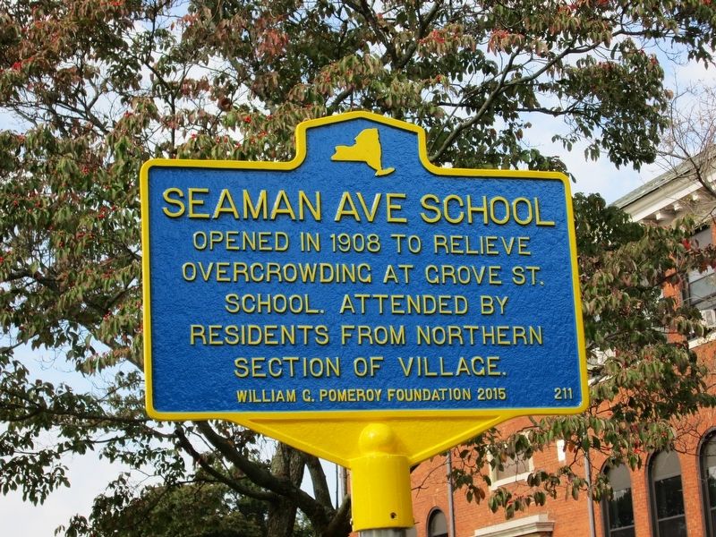 Seaman Ave. School Marker image. Click for full size.