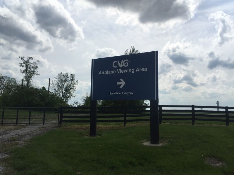 CVG Airplane Viewing Area signage. Click for full size. CVG Airplane Viewing Area signage image. Click for full size.