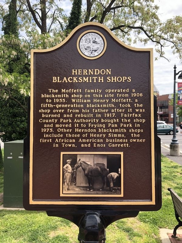 Herndon Blacksmith Shops Marker image. Click for full size.