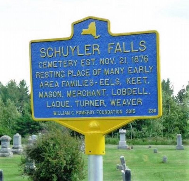 Schuyler Falls Marker image. Click for full size.