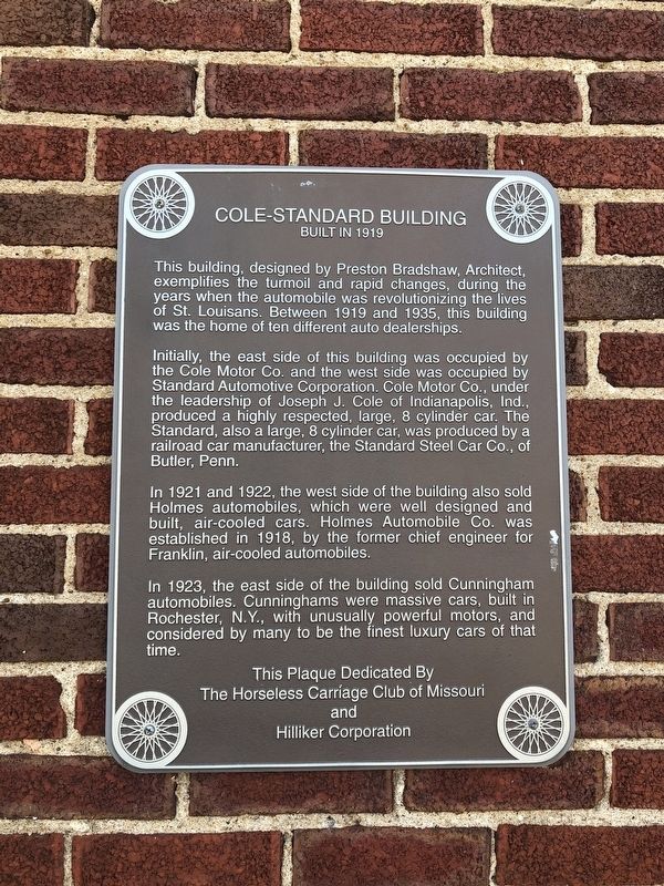 Cole-Standard Building Marker. Click for full size. Cole-Standard Building Marker image. Click for full size.
