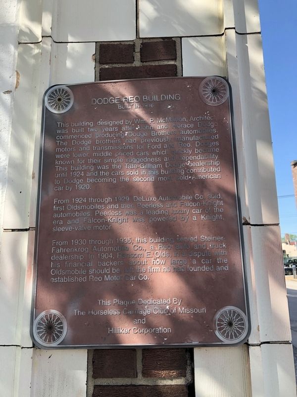 Dodge-Reo Building Marker. Click for full size. Dodge-Reo Building Marker image. Click for full size.