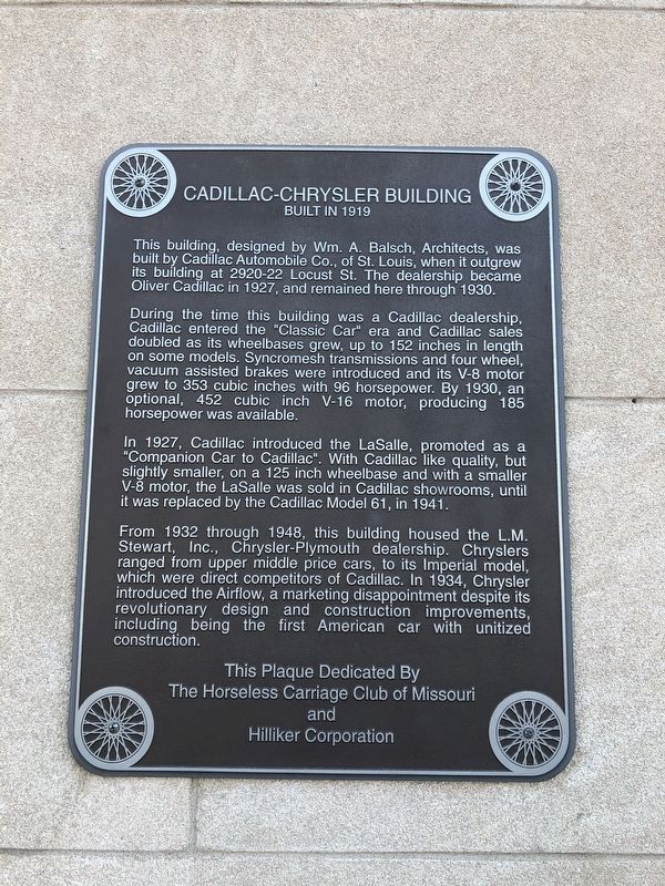 Cadillac-Chrysler Building Marker image. Click for full size.