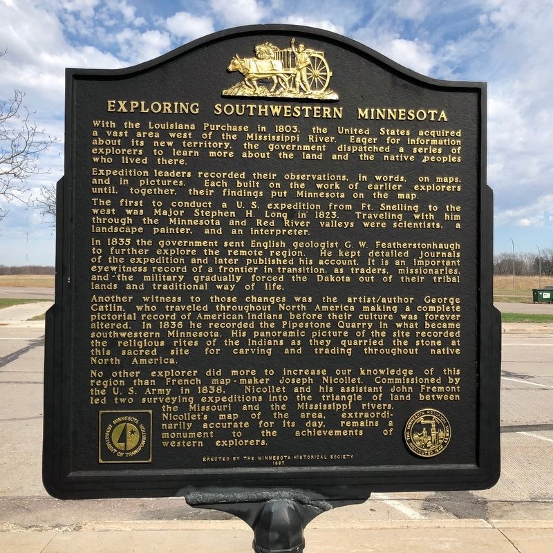 Exploring Southwestern Minnesota Marker. Click for full size. Exploring Southwestern Minnesota Marker image. Click for full size.