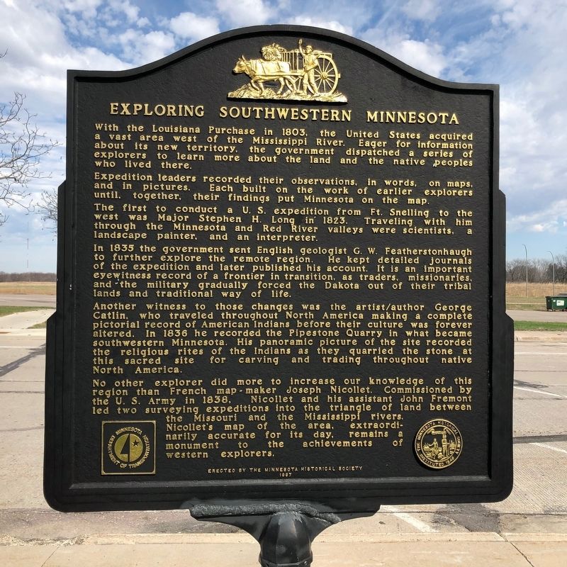 Exploring Southwestern Minnesota Marker image. Click for full size.