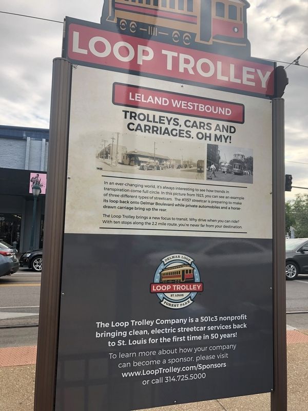 Trolleys, Cars and Carriages. Oh My! Marker. Click for full size. Trolleys, Cars and Carriages. Oh My! Marker image. Click for full size.