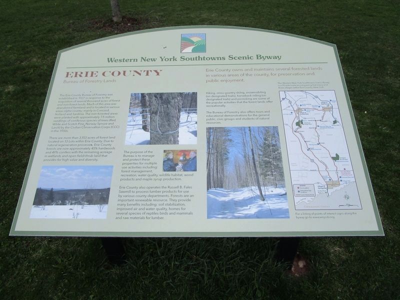 Erie County Bureau of Forestry Lands Marker image. Click for full size.