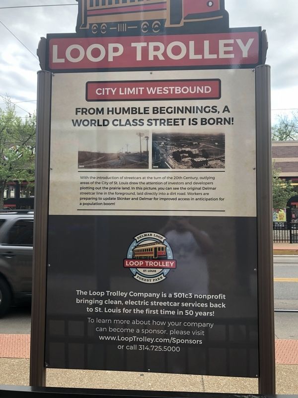 From Humble Beginnings, a World Class Street Is Born! Marker. Click for full size. From Humble Beginnings, a World Class Street Is Born! Marker image. Click for full size.