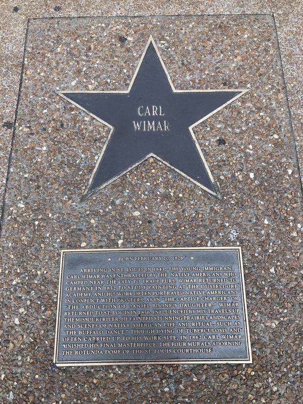 Carl Wimar Marker. Click for full size. Carl Wimar Marker image. Click for full size.