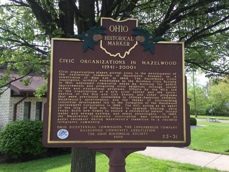 Civic Organizations in Hazelwood Marker image. Click for full size.