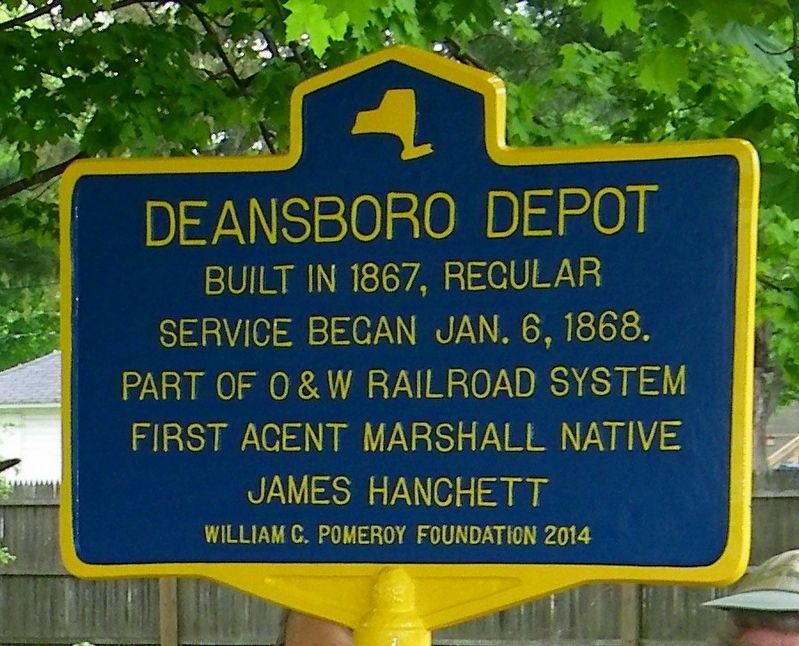 Deansboro Depot Marker image. Click for full size.