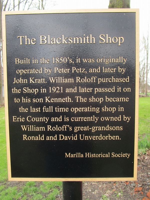 The Blacksmith Shop Marker. Click for full size. The Blacksmith Shop Marker image. Click for full size.
