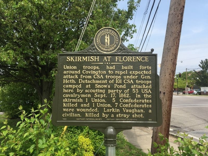 Skirmish at Florence Marker image. Click for full size.