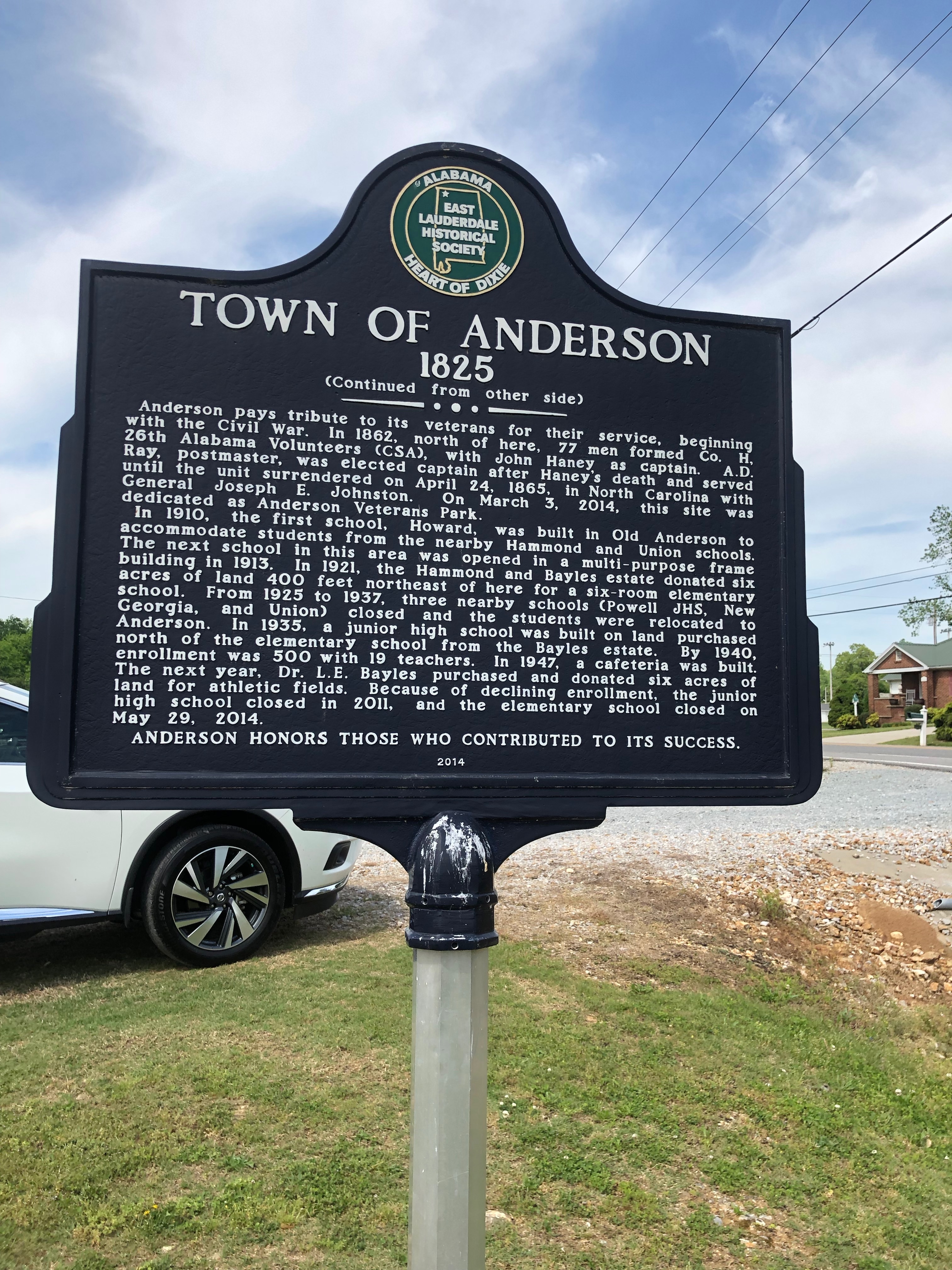 Town of Anderson Marker