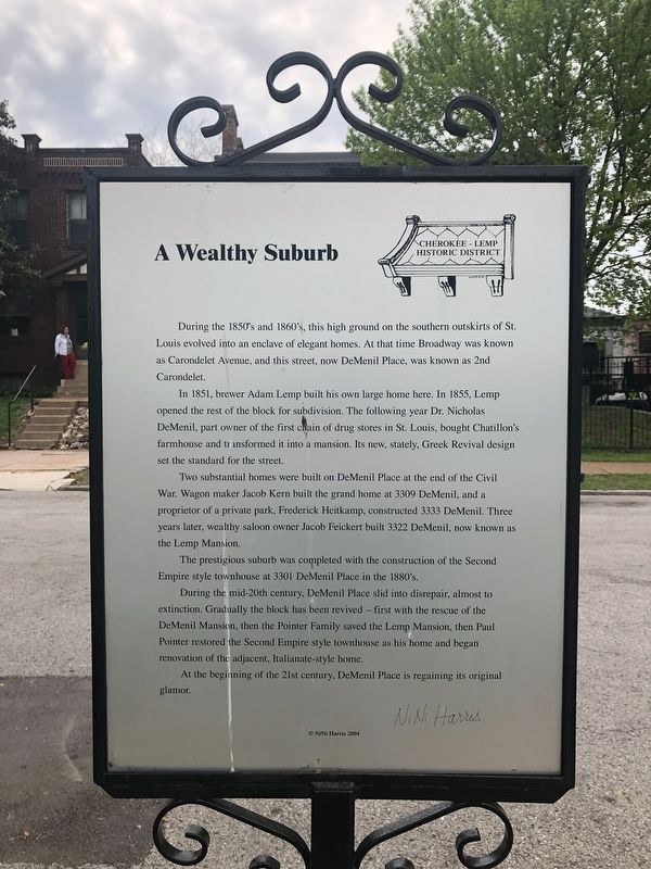 A Wealthy Suburb Marker image. Click for full size.
