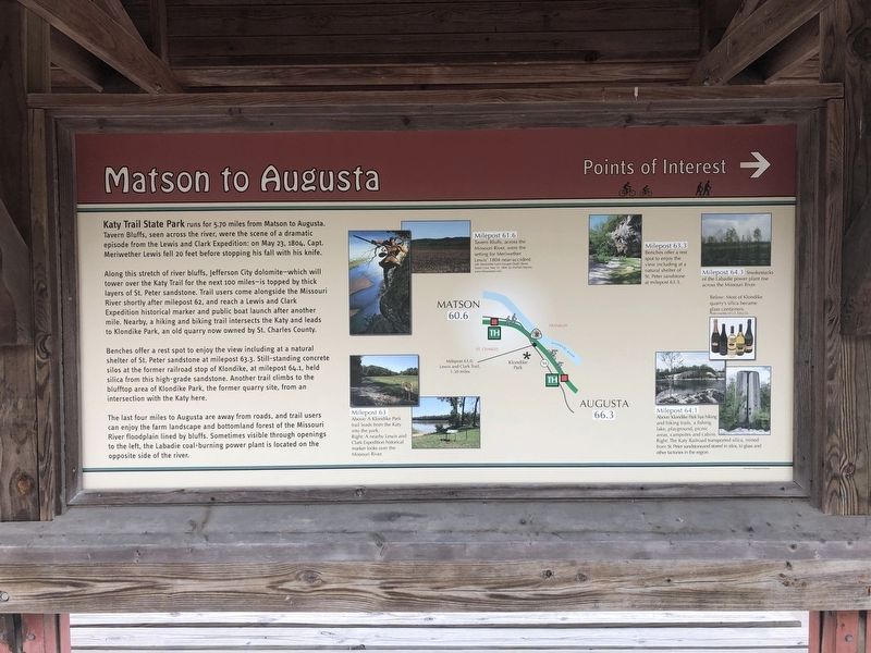Matson to Augusta Marker image. Click for full size.