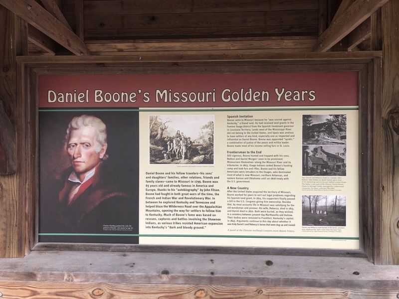 Daniel Boone's Missouri Golden Years Marker image. Click for full size.