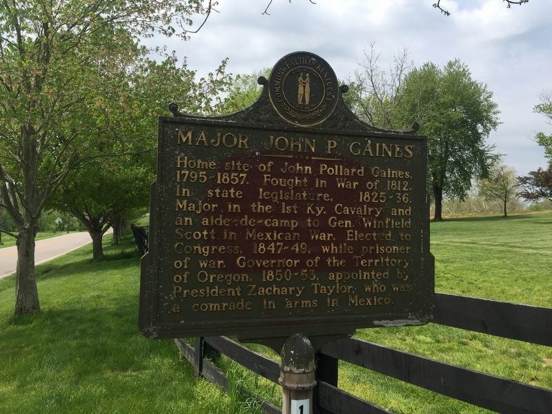 Major John P. Gaines Marker image. Click for full size.