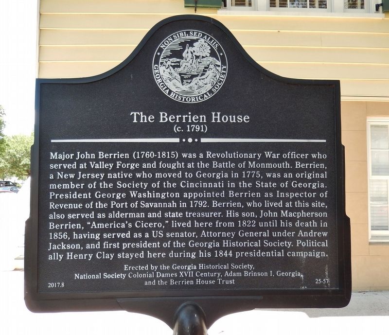 The Berrien House Marker image. Click for full size.
