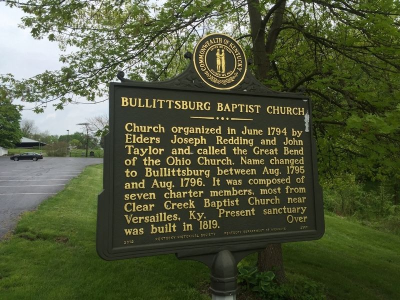 Bullittsburg Baptist Church Marker. Click for full size. Bullittsburg Baptist Church Marker image. Click for full size.