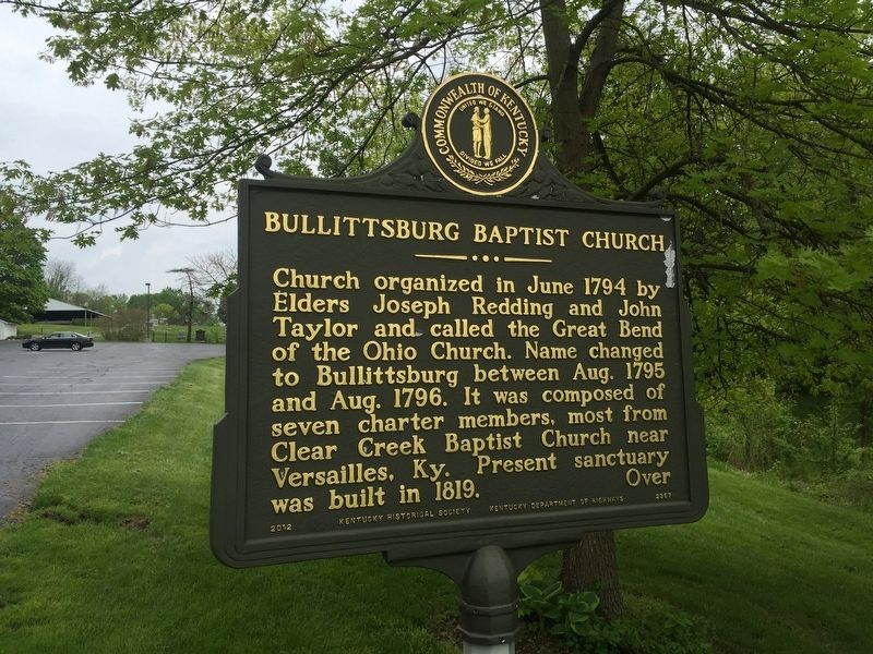 Bullittsburg Baptist Church Marker image. Click for full size.