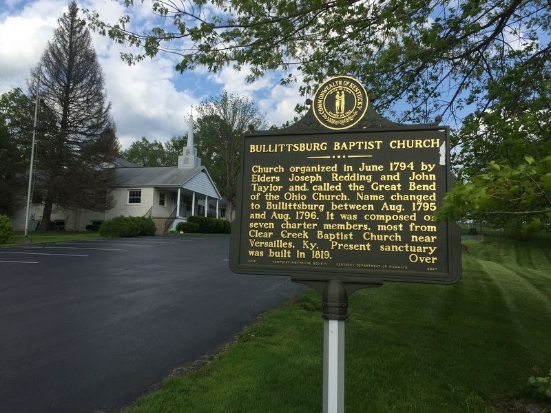 Bullittsburg Baptist Church Marker. Click for full size. Bullittsburg Baptist Church Marker image. Click for full size.