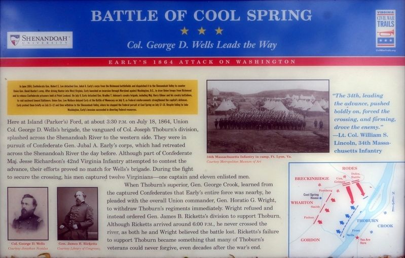Col. George D. Wells Leads the Way Marker image. Click for full size.