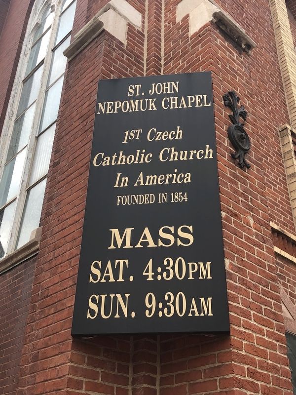 St. John Nepomuk Chapel Marker. Click for full size. St. John Nepomuk Chapel Marker image. Click for full size.
