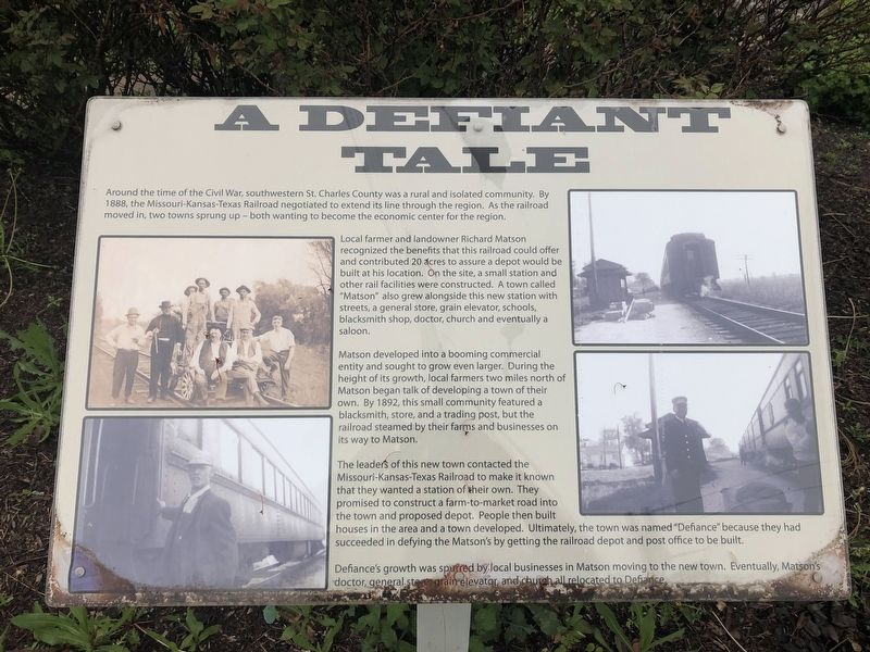 A Defiant Tale Marker image. Click for full size.