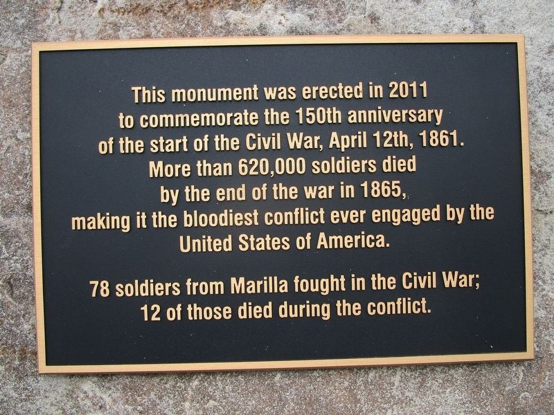 Marilla Civil War Memorial image. Click for full size.