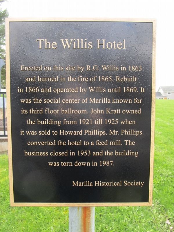 The Willis Hotel Marker image. Click for full size.
