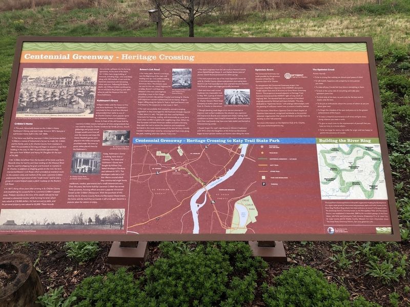 Centennial Greenway - Heritage Crossing Marker image. Click for full size.