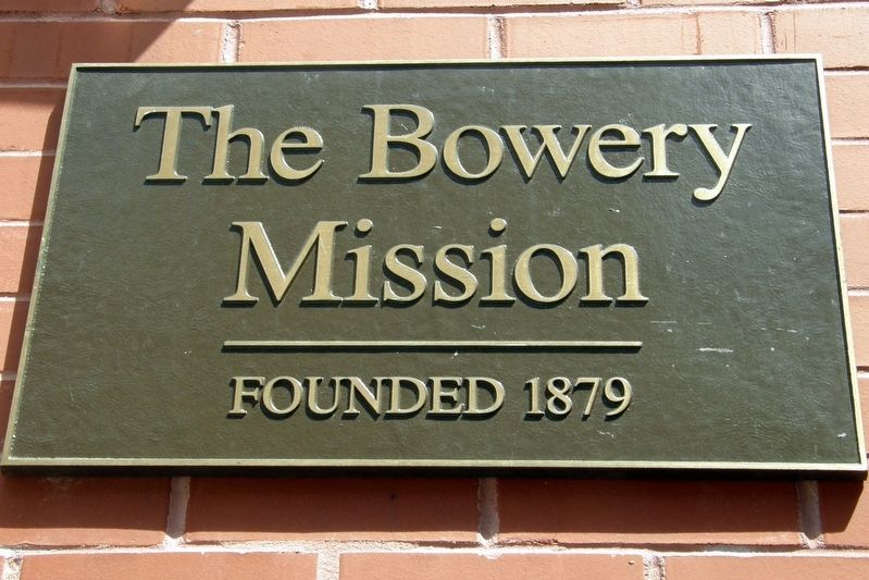 Bowery Mission marker image. Click for full size.
