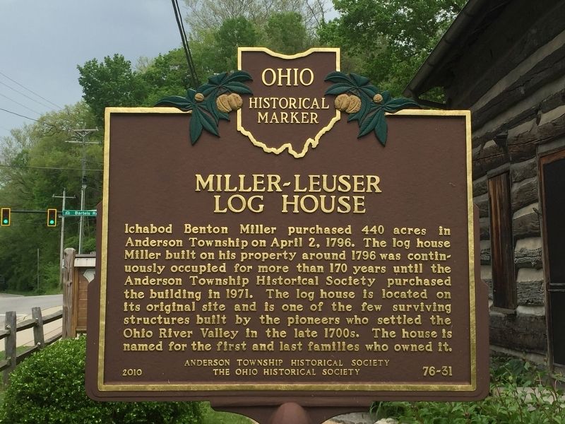 Miller - Leuser Log House Marker. Click for full size. Miller - Leuser Log House Marker image. Click for full size.