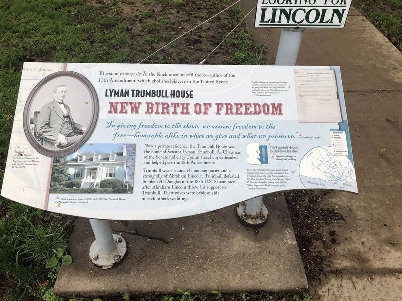 Lyman Trumbull House Marker image. Click for full size.