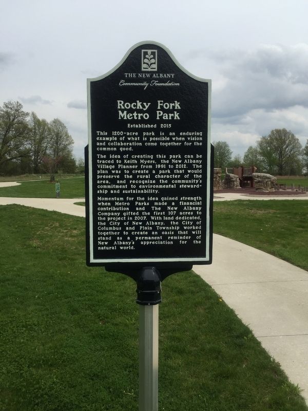 Rocky Fork Metro Park Marker. Click for full size. Rocky Fork Metro Park Marker image. Click for full size.