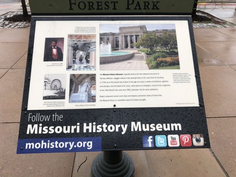 Follow the Missouri History Museum Marker image. Click for full size.
